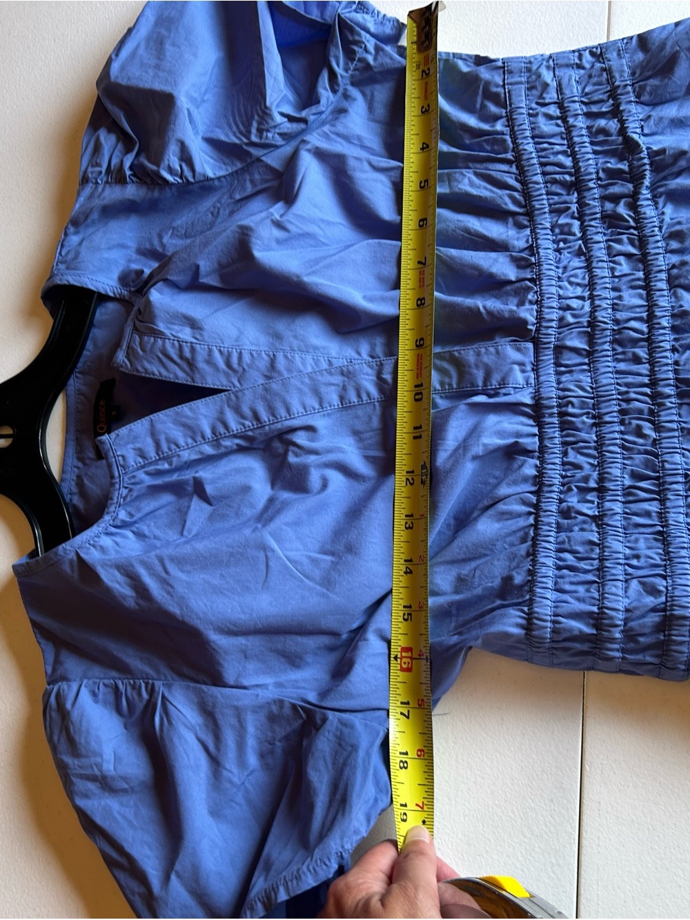 Quince Cornflower Blue V-Neck Tiered Maxi Dress new! Organic cotton!!! - Picture 12 of 15
